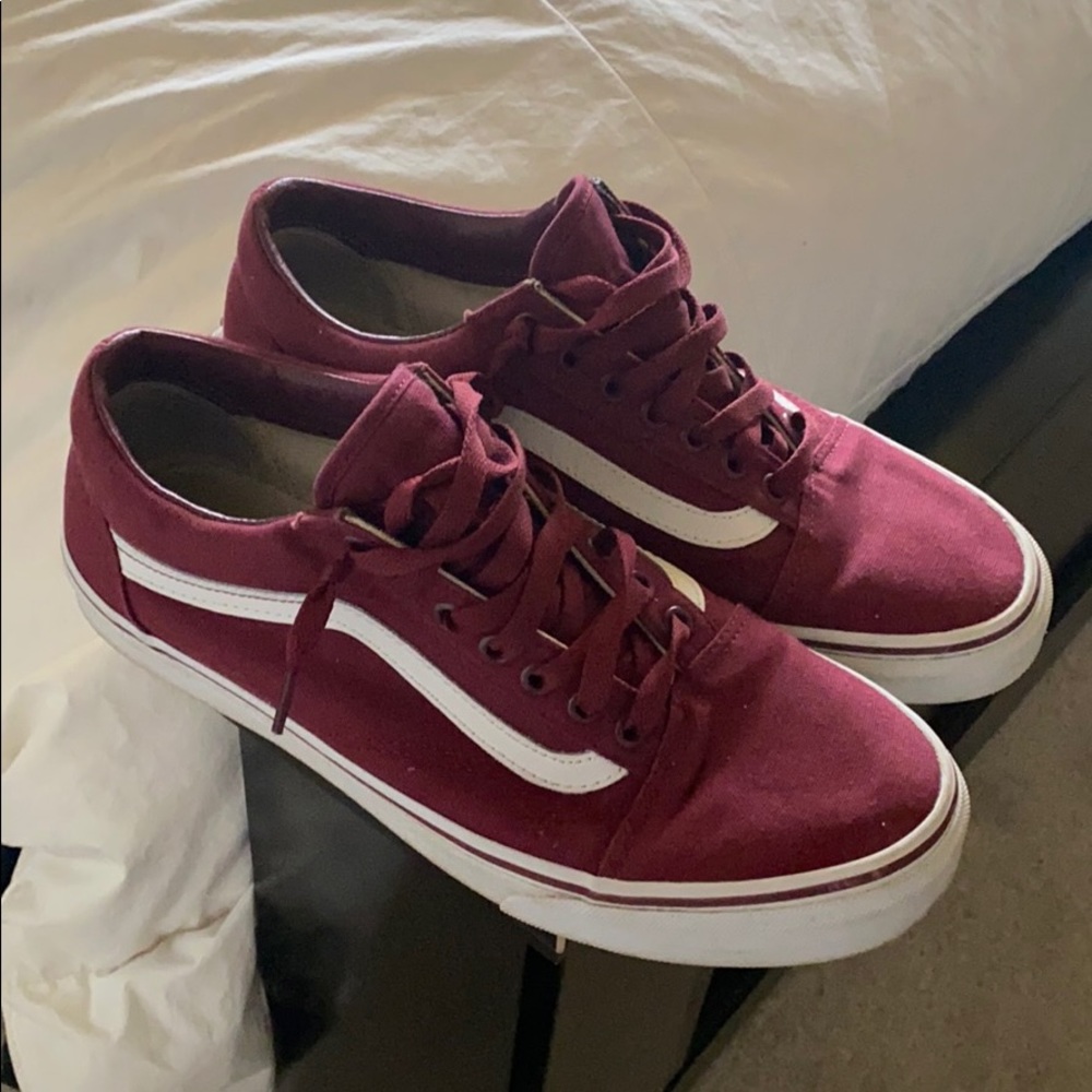 Burgundy Old Skool Vans (LAST PRICE CHANGE)